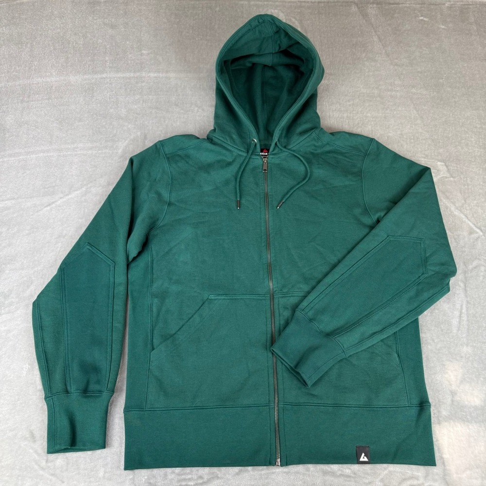 American Giant Classic Full Zip Hoodie Mens XL Green Heavy $168 USA New NWOT